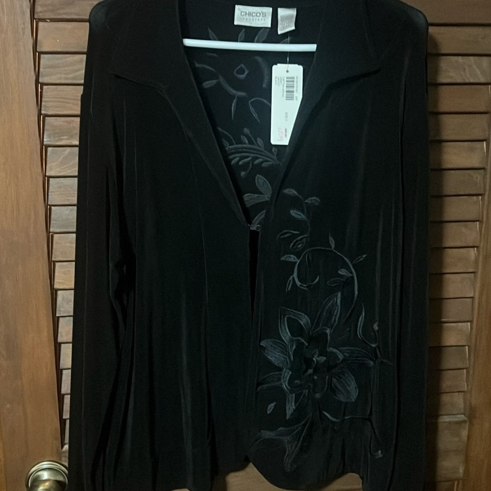 Chicos Black Travelers Jacket